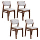 Scandinavian Rubberwood Kitchen Side Chair Liftable Open Back Dining Chair Light Gray Walnut Set of 4 Clearhalo ' kitchen&dining_furn' 'Dining Chairs' 'Dining Tables & Seating' 'dining_chair' 'Furniture' 'furniture_dining_chair' 'Kitchen & Dining Furniture' 'kitchen' 3453434