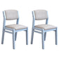 Scandinavian Rubberwood Kitchen Side Chair Liftable Open Back Dining Chair Light Gray Blue Set of 2 Clearhalo ' kitchen&dining_furn' 'Dining Chairs' 'Dining Tables & Seating' 'dining_chair' 'Furniture' 'furniture_dining_chair' 'Kitchen & Dining Furniture' 'kitchen' 3453439