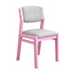 Scandinavian Rubberwood Kitchen Side Chair Liftable Open Back Dining Chair Light Gray Pink 1 Piece Clearhalo ' kitchen&dining_furn' 'Dining Chairs' 'Dining Tables & Seating' 'dining_chair' 'Furniture' 'furniture_dining_chair' 'Kitchen & Dining Furniture' 'kitchen' 3453441