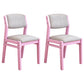 Scandinavian Rubberwood Kitchen Side Chair Liftable Open Back Dining Chair Light Gray Pink Set of 2 Clearhalo ' kitchen&dining_furn' 'Dining Chairs' 'Dining Tables & Seating' 'dining_chair' 'Furniture' 'furniture_dining_chair' 'Kitchen & Dining Furniture' 'kitchen' 3453442