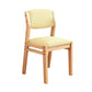 Scandinavian Rubberwood Kitchen Side Chair Liftable Open Back Dining Chair Light Yellow Natural Wood 1 Piece Clearhalo ' kitchen&dining_furn' 'Dining Chairs' 'Dining Tables & Seating' 'dining_chair' 'Furniture' 'furniture_dining_chair' 'Kitchen & Dining Furniture' 'kitchen' 3453444