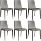 Metal Contemporary Dining Room Chairs Metallic Finish Parsons Dining Chairs Grey Set of 6 Clearhalo ' kitchen&dining_furn' 'Dining Chairs' 'Dining Tables & Seating' 'dining_chair' 'Furniture' 'furniture_dining_chair' 'Kitchen & Dining Furniture' 'kitchen' 3453451