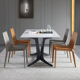 Metal Contemporary Dining Room Chairs Metallic Finish Parsons Dining Chairs Clearhalo ' kitchen&dining_furn' 'Dining Chairs' 'Dining Tables & Seating' 'dining_chair' 'Furniture' 'furniture_dining_chair' 'Kitchen & Dining Furniture' 'kitchen' 3453452