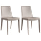 Metal Contemporary Dining Room Chairs Metallic Finish Parsons Dining Chairs Light Khaki Set of 2 Clearhalo ' kitchen&dining_furn' 'Dining Chairs' 'Dining Tables & Seating' 'dining_chair' 'Furniture' 'furniture_dining_chair' 'Kitchen & Dining Furniture' 'kitchen' 3453454