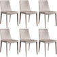 Metal Contemporary Dining Room Chairs Metallic Finish Parsons Dining Chairs Light Khaki Set of 6 Clearhalo ' kitchen&dining_furn' 'Dining Chairs' 'Dining Tables & Seating' 'dining_chair' 'Furniture' 'furniture_dining_chair' 'Kitchen & Dining Furniture' 'kitchen' 3453458