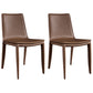 Metal Contemporary Dining Room Chairs Metallic Finish Parsons Dining Chairs Brown Set of 2 Clearhalo ' kitchen&dining_furn' 'Dining Chairs' 'Dining Tables & Seating' 'dining_chair' 'Furniture' 'furniture_dining_chair' 'Kitchen & Dining Furniture' 'kitchen' 3453460