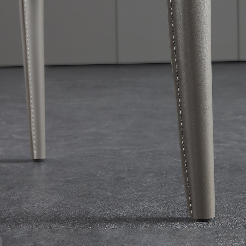 Metal Contemporary Dining Room Chairs Metallic Finish Parsons Dining Chairs Clearhalo ' kitchen&dining_furn' 'Dining Chairs' 'Dining Tables & Seating' 'dining_chair' 'Furniture' 'furniture_dining_chair' 'Kitchen & Dining Furniture' 'kitchen' 3453463