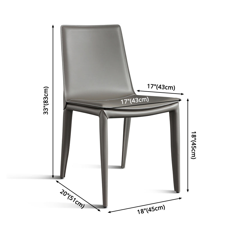 Metal Contemporary Dining Room Chairs Metallic Finish Parsons Dining Chairs Clearhalo ' kitchen&dining_furn' 'Dining Chairs' 'Dining Tables & Seating' 'dining_chair' 'Furniture' 'furniture_dining_chair' 'Kitchen & Dining Furniture' 'kitchen' 3453465