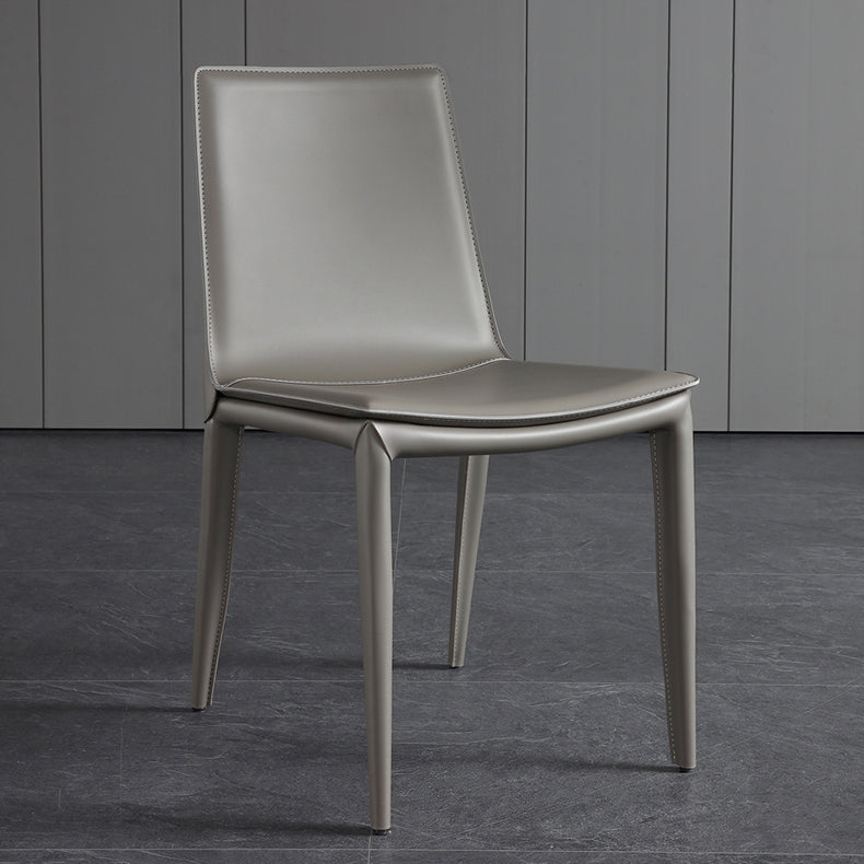 Metal Contemporary Dining Room Chairs Metallic Finish Parsons Dining Chairs Clearhalo ' kitchen&dining_furn' 'Dining Chairs' 'Dining Tables & Seating' 'dining_chair' 'Furniture' 'furniture_dining_chair' 'Kitchen & Dining Furniture' 'kitchen' 3453467