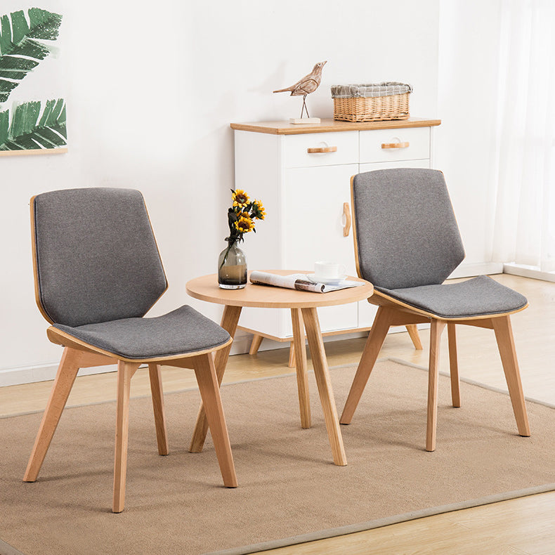 Wood Kitchen Dining Room Chair Contemporary Style Solid Back Side Chairs Clearhalo ' kitchen&dining_furn' 'Dining Chairs' 'Dining Tables & Seating' 'dining_chair' 'Furniture' 'furniture_dining_chair' 'Kitchen & Dining Furniture' 'kitchen' 3453479