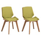 Wood Kitchen Dining Room Chair Contemporary Style Solid Back Side Chairs Green Set of 2 Clearhalo ' kitchen&dining_furn' 'Dining Chairs' 'Dining Tables & Seating' 'dining_chair' 'Furniture' 'furniture_dining_chair' 'Kitchen & Dining Furniture' 'kitchen' 3453481