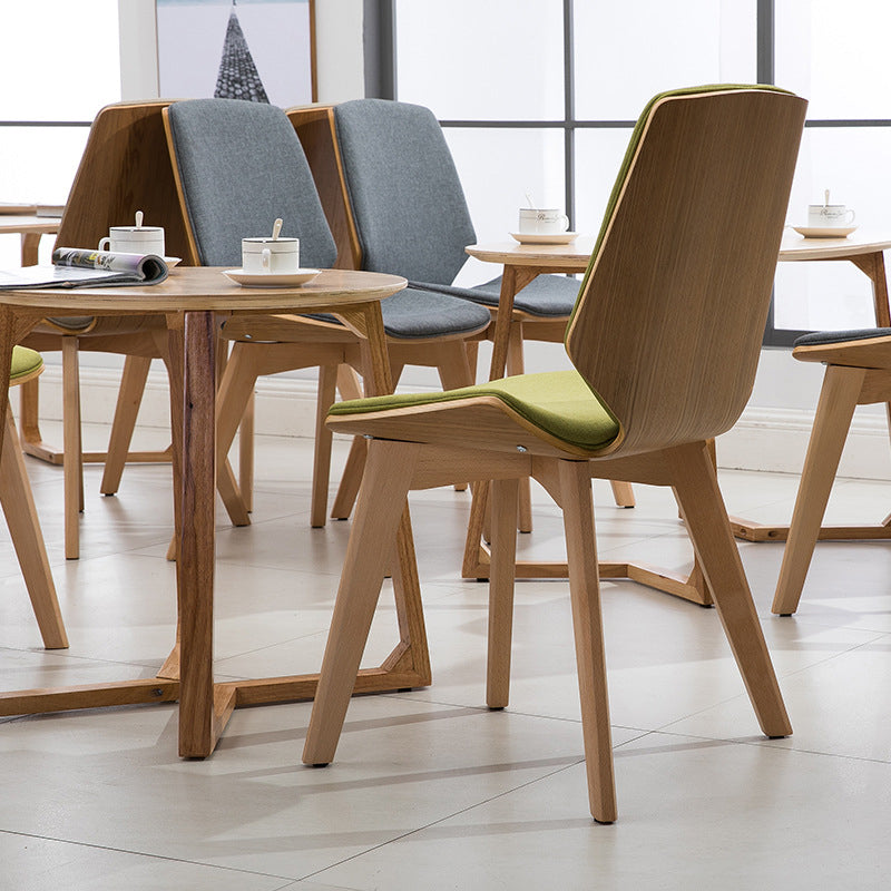 Wood Kitchen Dining Room Chair Contemporary Style Solid Back Side Chairs Clearhalo ' kitchen&dining_furn' 'Dining Chairs' 'Dining Tables & Seating' 'dining_chair' 'Furniture' 'furniture_dining_chair' 'Kitchen & Dining Furniture' 'kitchen' 3453483