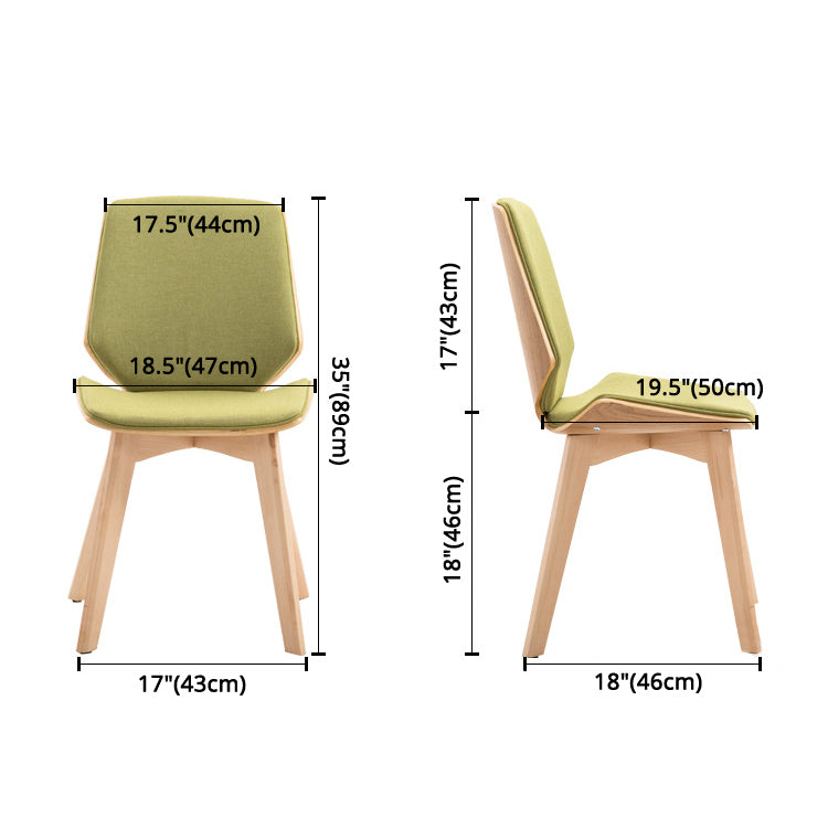 Wood Kitchen Dining Room Chair Contemporary Style Solid Back Side Chairs Clearhalo ' kitchen&dining_furn' 'Dining Chairs' 'Dining Tables & Seating' 'dining_chair' 'Furniture' 'furniture_dining_chair' 'Kitchen & Dining Furniture' 'kitchen' 3453490