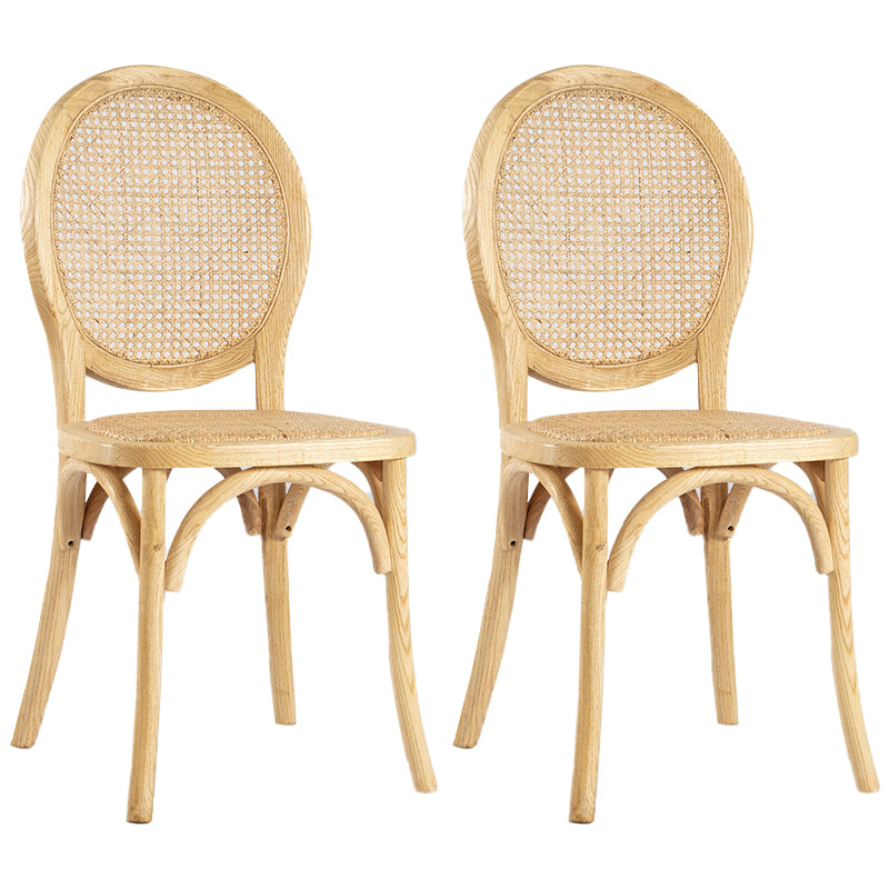 Modern Style Solid Wood Kitchen Dining Chair King Louis Back Side Chairs Natural Set of 2 Clearhalo ' kitchen&dining_furn' 'Dining Chairs' 'Dining Tables & Seating' 'dining_chair' 'Furniture' 'furniture_dining_chair' 'Kitchen & Dining Furniture' 'kitchen' 3453497