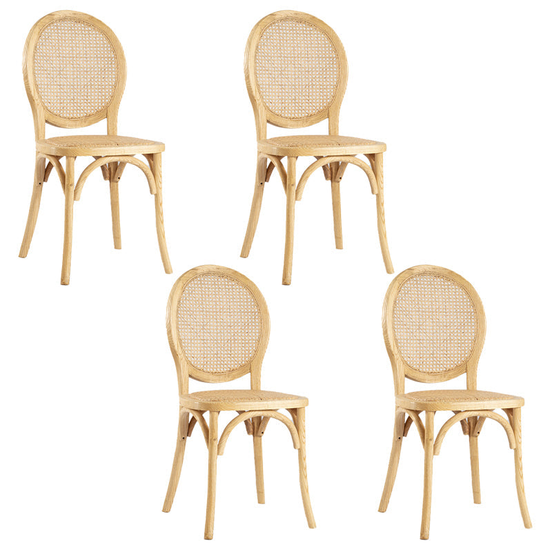 Modern Style Solid Wood Kitchen Dining Chair King Louis Back Side Chairs Natural Set of 4 Clearhalo ' kitchen&dining_furn' 'Dining Chairs' 'Dining Tables & Seating' 'dining_chair' 'Furniture' 'furniture_dining_chair' 'Kitchen & Dining Furniture' 'kitchen' 3453498