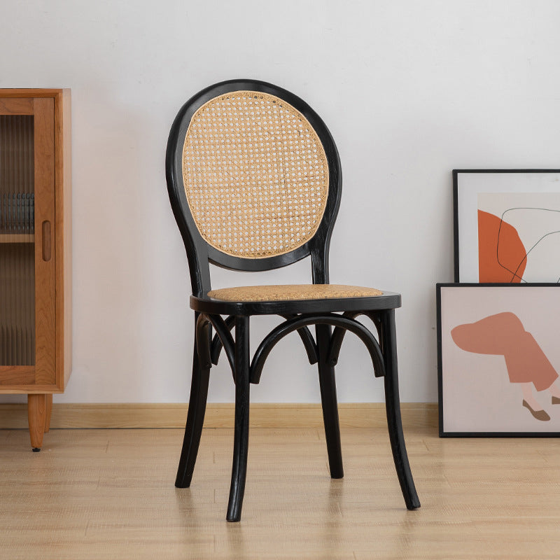 Modern Style Solid Wood Kitchen Dining Chair King Louis Back Side Chairs Black 1 Piece Clearhalo ' kitchen&dining_furn' 'Dining Chairs' 'Dining Tables & Seating' 'dining_chair' 'Furniture' 'furniture_dining_chair' 'Kitchen & Dining Furniture' 'kitchen' 3453506