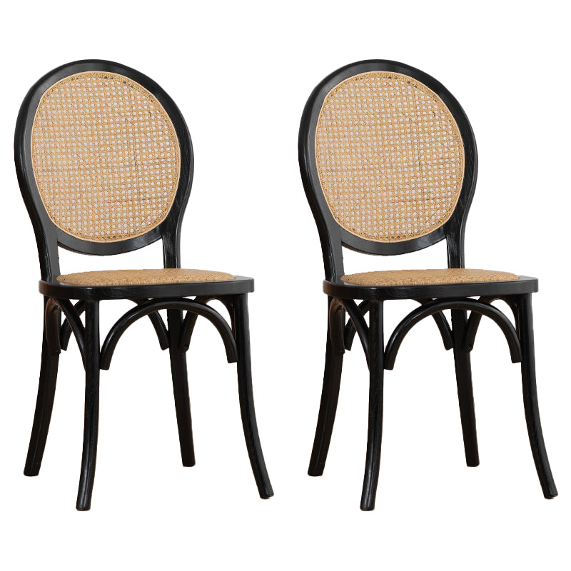 Modern Style Solid Wood Kitchen Dining Chair King Louis Back Side Chairs Black Set of 2 Clearhalo ' kitchen&dining_furn' 'Dining Chairs' 'Dining Tables & Seating' 'dining_chair' 'Furniture' 'furniture_dining_chair' 'Kitchen & Dining Furniture' 'kitchen' 3453509