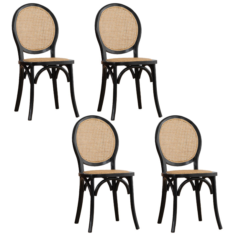 Modern Style Solid Wood Kitchen Dining Chair King Louis Back Side Chairs Black Set of 4 Clearhalo ' kitchen&dining_furn' 'Dining Chairs' 'Dining Tables & Seating' 'dining_chair' 'Furniture' 'furniture_dining_chair' 'Kitchen & Dining Furniture' 'kitchen' 3453511