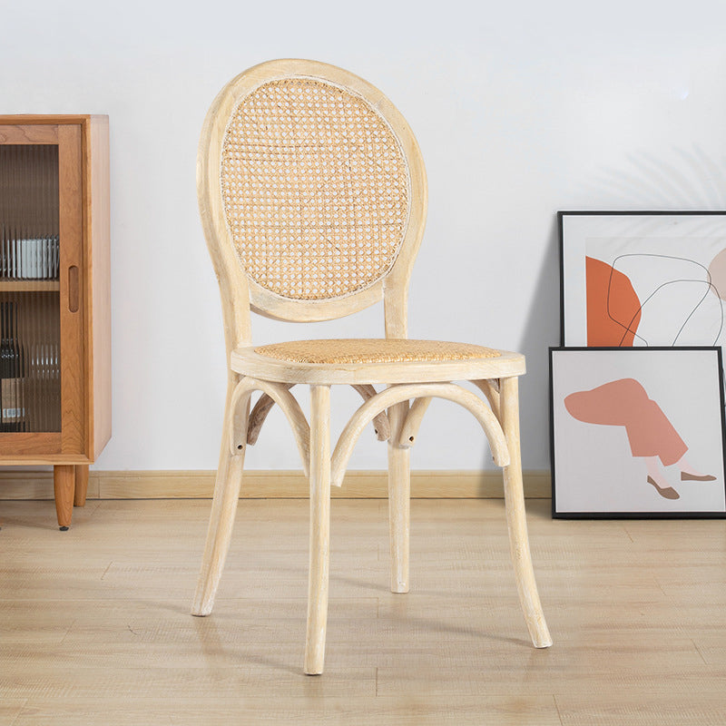 Modern Style Solid Wood Kitchen Dining Chair King Louis Back Side Chairs White-Wood 1 Piece Clearhalo ' kitchen&dining_furn' 'Dining Chairs' 'Dining Tables & Seating' 'dining_chair' 'Furniture' 'furniture_dining_chair' 'Kitchen & Dining Furniture' 'kitchen' 3453513