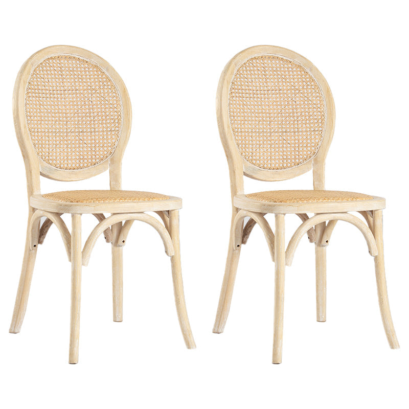 Modern Style Solid Wood Kitchen Dining Chair King Louis Back Side Chairs White-Wood Set of 2 Clearhalo ' kitchen&dining_furn' 'Dining Chairs' 'Dining Tables & Seating' 'dining_chair' 'Furniture' 'furniture_dining_chair' 'Kitchen & Dining Furniture' 'kitchen' 3453514