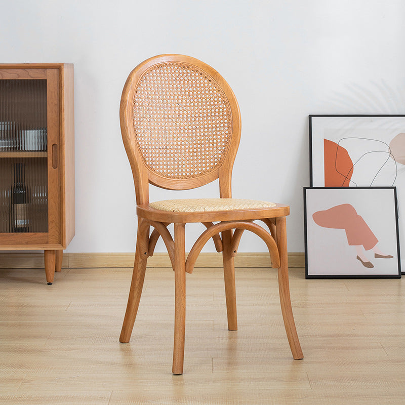 Modern Style Solid Wood Kitchen Dining Chair King Louis Back Side Chairs Orange 1 Piece Clearhalo ' kitchen&dining_furn' 'Dining Chairs' 'Dining Tables & Seating' 'dining_chair' 'Furniture' 'furniture_dining_chair' 'Kitchen & Dining Furniture' 'kitchen' 3453516