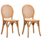 Modern Style Solid Wood Kitchen Dining Chair King Louis Back Side Chairs Orange Set of 2 Clearhalo ' kitchen&dining_furn' 'Dining Chairs' 'Dining Tables & Seating' 'dining_chair' 'Furniture' 'furniture_dining_chair' 'Kitchen & Dining Furniture' 'kitchen' 3453517