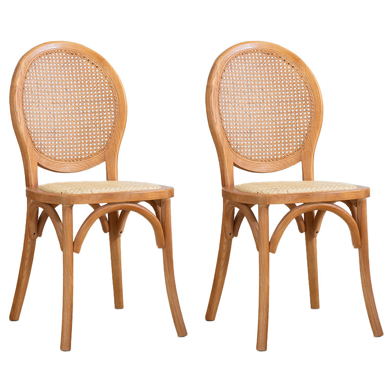 Modern Style Solid Wood Kitchen Dining Chair King Louis Back Side Chairs Orange Set of 2 Clearhalo ' kitchen&dining_furn' 'Dining Chairs' 'Dining Tables & Seating' 'dining_chair' 'Furniture' 'furniture_dining_chair' 'Kitchen & Dining Furniture' 'kitchen' 3453517