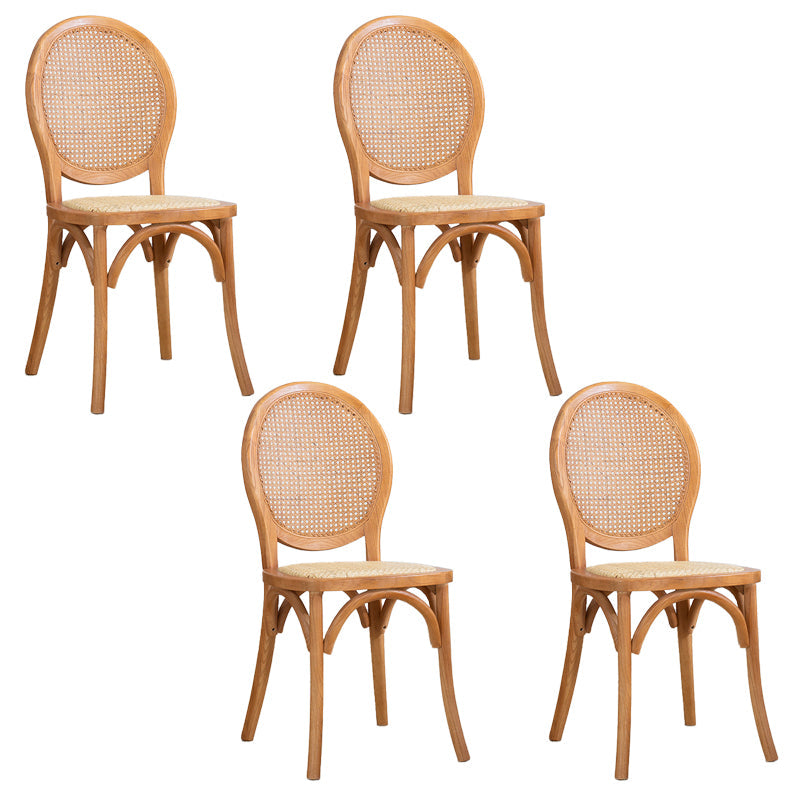 Modern Style Solid Wood Kitchen Dining Chair King Louis Back Side Chairs Orange Set of 4 Clearhalo ' kitchen&dining_furn' 'Dining Chairs' 'Dining Tables & Seating' 'dining_chair' 'Furniture' 'furniture_dining_chair' 'Kitchen & Dining Furniture' 'kitchen' 3453518