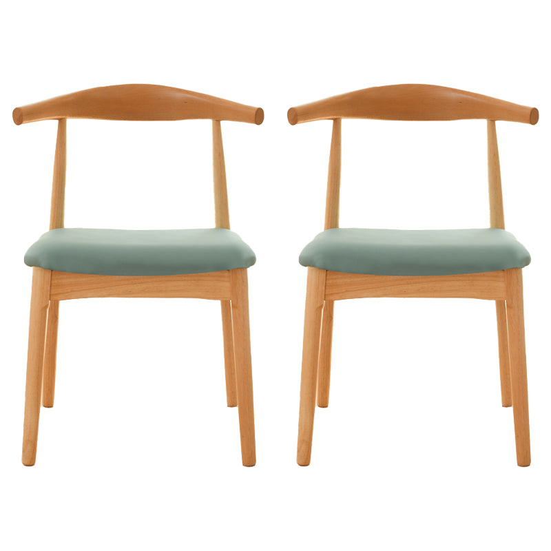 Scandinavian Rubberwood Open Side Chair Multi-color Dining Chair with 4 Legs Lake Green Set of 2 Clearhalo ' kitchen&dining_furn' 'Dining Chairs' 'Dining Tables & Seating' 'dining_chair' 'Furniture' 'furniture_dining_chair' 'Kitchen & Dining Furniture' 'kitchen' 3453526