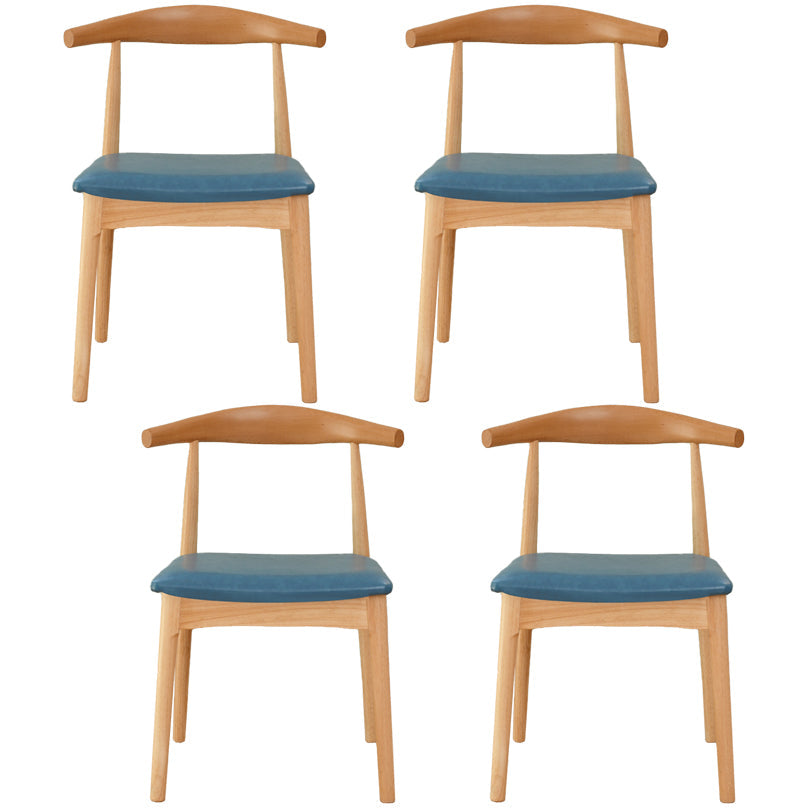 Scandinavian Rubberwood Open Side Chair Multi-color Dining Chair with 4 Legs Lake Blue Set of 4 Clearhalo ' kitchen&dining_furn' 'Dining Chairs' 'Dining Tables & Seating' 'dining_chair' 'Furniture' 'furniture_dining_chair' 'Kitchen & Dining Furniture' 'kitchen' 3453533