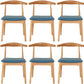 Scandinavian Rubberwood Open Side Chair Multi-color Dining Chair with 4 Legs Lake Blue Set of 6 Clearhalo ' kitchen&dining_furn' 'Dining Chairs' 'Dining Tables & Seating' 'dining_chair' 'Furniture' 'furniture_dining_chair' 'Kitchen & Dining Furniture' 'kitchen' 3453535