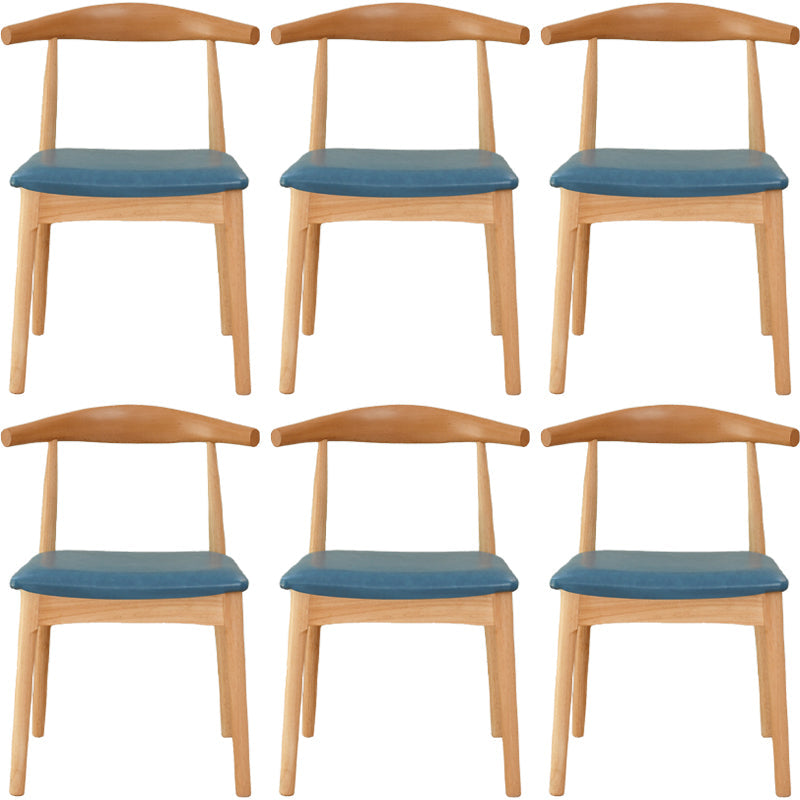 Scandinavian Rubberwood Open Side Chair Multi-color Dining Chair with 4 Legs Lake Blue Set of 6 Clearhalo ' kitchen&dining_furn' 'Dining Chairs' 'Dining Tables & Seating' 'dining_chair' 'Furniture' 'furniture_dining_chair' 'Kitchen & Dining Furniture' 'kitchen' 3453535