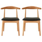 Scandinavian Rubberwood Open Side Chair Multi-color Dining Chair with 4 Legs Black Set of 2 Clearhalo ' kitchen&dining_furn' 'Dining Chairs' 'Dining Tables & Seating' 'dining_chair' 'Furniture' 'furniture_dining_chair' 'Kitchen & Dining Furniture' 'kitchen' 3453538