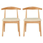 Scandinavian Rubberwood Open Side Chair Multi-color Dining Chair with 4 Legs White Set of 2 Clearhalo ' kitchen&dining_furn' 'Dining Chairs' 'Dining Tables & Seating' 'dining_chair' 'Furniture' 'furniture_dining_chair' 'Kitchen & Dining Furniture' 'kitchen' 3453542