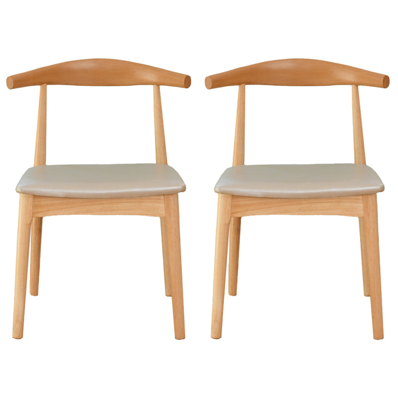 Scandinavian Rubberwood Open Side Chair Multi-color Dining Chair with 4 Legs Grey Set of 2 Clearhalo ' kitchen&dining_furn' 'Dining Chairs' 'Dining Tables & Seating' 'dining_chair' 'Furniture' 'furniture_dining_chair' 'Kitchen & Dining Furniture' 'kitchen' 3453545