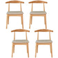 Scandinavian Rubberwood Open Side Chair Multi-color Dining Chair with 4 Legs Grey Set of 4 Clearhalo ' kitchen&dining_furn' 'Dining Chairs' 'Dining Tables & Seating' 'dining_chair' 'Furniture' 'furniture_dining_chair' 'Kitchen & Dining Furniture' 'kitchen' 3453546