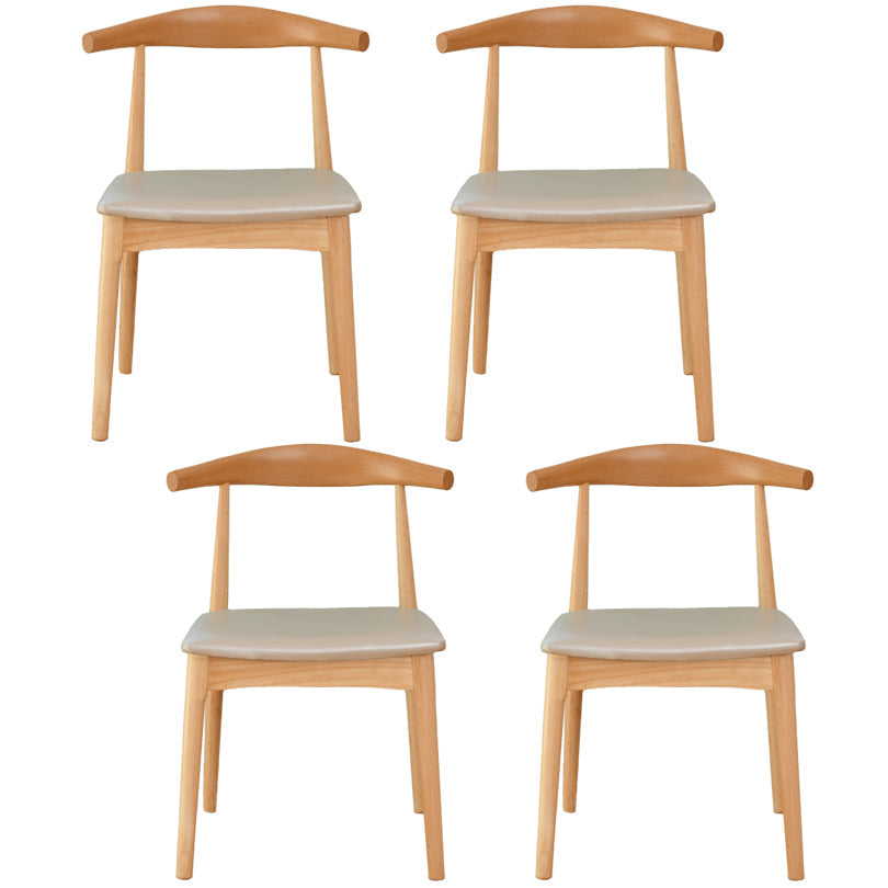Scandinavian Rubberwood Open Side Chair Multi-color Dining Chair with 4 Legs Grey Set of 4 Clearhalo ' kitchen&dining_furn' 'Dining Chairs' 'Dining Tables & Seating' 'dining_chair' 'Furniture' 'furniture_dining_chair' 'Kitchen & Dining Furniture' 'kitchen' 3453546