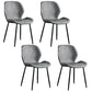 Modern Metal Kitchen Dining Side Chair Black Wingback Side Dining Side Chair Dark Gray Set of 4 Clearhalo ' kitchen&dining_furn' 'Dining Chairs' 'Dining Tables & Seating' 'dining_chair' 'Furniture' 'furniture_dining_chair' 'Kitchen & Dining Furniture' 'kitchen' 3453550