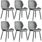 Modern Metal Kitchen Dining Side Chair Black Wingback Side Dining Side Chair Dark Gray Set of 6 Clearhalo ' kitchen&dining_furn' 'Dining Chairs' 'Dining Tables & Seating' 'dining_chair' 'Furniture' 'furniture_dining_chair' 'Kitchen & Dining Furniture' 'kitchen' 3453553