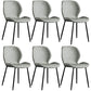 Modern Metal Kitchen Dining Side Chair Black Wingback Side Dining Side Chair Light Gray Set of 6 Clearhalo ' kitchen&dining_furn' 'Dining Chairs' 'Dining Tables & Seating' 'dining_chair' 'Furniture' 'furniture_dining_chair' 'Kitchen & Dining Furniture' 'kitchen' 3453558