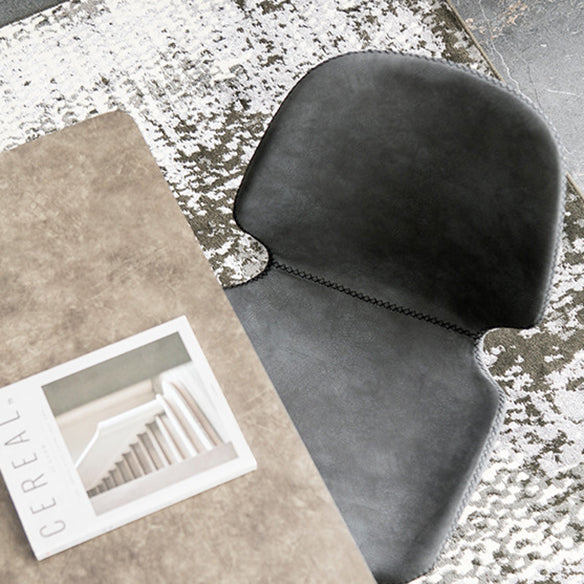 Modern Metal Kitchen Dining Side Chair Black Wingback Side Dining Side Chair Clearhalo ' kitchen&dining_furn' 'Dining Chairs' 'Dining Tables & Seating' 'dining_chair' 'Furniture' 'furniture_dining_chair' 'Kitchen & Dining Furniture' 'kitchen' 3453559