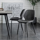 Modern Metal Kitchen Dining Side Chair Black Wingback Side Dining Side Chair Clearhalo ' kitchen&dining_furn' 'Dining Chairs' 'Dining Tables & Seating' 'dining_chair' 'Furniture' 'furniture_dining_chair' 'Kitchen & Dining Furniture' 'kitchen' 3453564