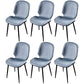 Modern Metal Kitchen Dining Side Chair Black Wingback Side Dining Side Chair Blue Set of 6 Clearhalo ' kitchen&dining_furn' 'Dining Chairs' 'Dining Tables & Seating' 'dining_chair' 'Furniture' 'furniture_dining_chair' 'Kitchen & Dining Furniture' 'kitchen' 3453565