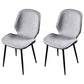 Modern Metal Kitchen Dining Side Chair Black Wingback Side Dining Side Chair Black-Gray Set of 2 Clearhalo ' kitchen&dining_furn' 'Dining Chairs' 'Dining Tables & Seating' 'dining_chair' 'Furniture' 'furniture_dining_chair' 'Kitchen & Dining Furniture' 'kitchen' 3453571