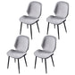 Modern Metal Kitchen Dining Side Chair Black Wingback Side Dining Side Chair Black-Gray Set of 4 Clearhalo ' kitchen&dining_furn' 'Dining Chairs' 'Dining Tables & Seating' 'dining_chair' 'Furniture' 'furniture_dining_chair' 'Kitchen & Dining Furniture' 'kitchen' 3453572