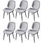 Modern Metal Kitchen Dining Side Chair Black Wingback Side Dining Side Chair Black-Gray Set of 6 Clearhalo ' kitchen&dining_furn' 'Dining Chairs' 'Dining Tables & Seating' 'dining_chair' 'Furniture' 'furniture_dining_chair' 'Kitchen & Dining Furniture' 'kitchen' 3453573