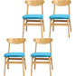Wood Scandinavian Dining Chair Open Back Armless Dining Chairs for Home Use Sky Blue Set of 4 Clearhalo ' kitchen&dining_furn' 'Dining Chairs' 'Dining Tables & Seating' 'dining_chair' 'Furniture' 'furniture_dining_chair' 'Kitchen & Dining Furniture' 'kitchen' 3453579