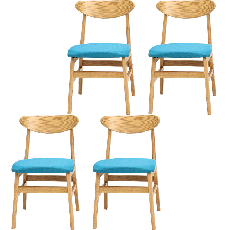 Wood Scandinavian Dining Chair Open Back Armless Dining Chairs for Home Use Sky Blue Set of 4 Clearhalo ' kitchen&dining_furn' 'Dining Chairs' 'Dining Tables & Seating' 'dining_chair' 'Furniture' 'furniture_dining_chair' 'Kitchen & Dining Furniture' 'kitchen' 3453579