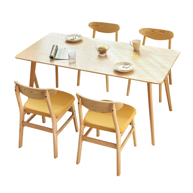 Wood Scandinavian Dining Chair Open Back Armless Dining Chairs for Home Use Clearhalo ' kitchen&dining_furn' 'Dining Chairs' 'Dining Tables & Seating' 'dining_chair' 'Furniture' 'furniture_dining_chair' 'Kitchen & Dining Furniture' 'kitchen' 3453583