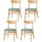 Wood Scandinavian Dining Chair Open Back Armless Dining Chairs for Home Use Mint Green Set of 4 Clearhalo ' kitchen&dining_furn' 'Dining Chairs' 'Dining Tables & Seating' 'dining_chair' 'Furniture' 'furniture_dining_chair' 'Kitchen & Dining Furniture' 'kitchen' 3453584
